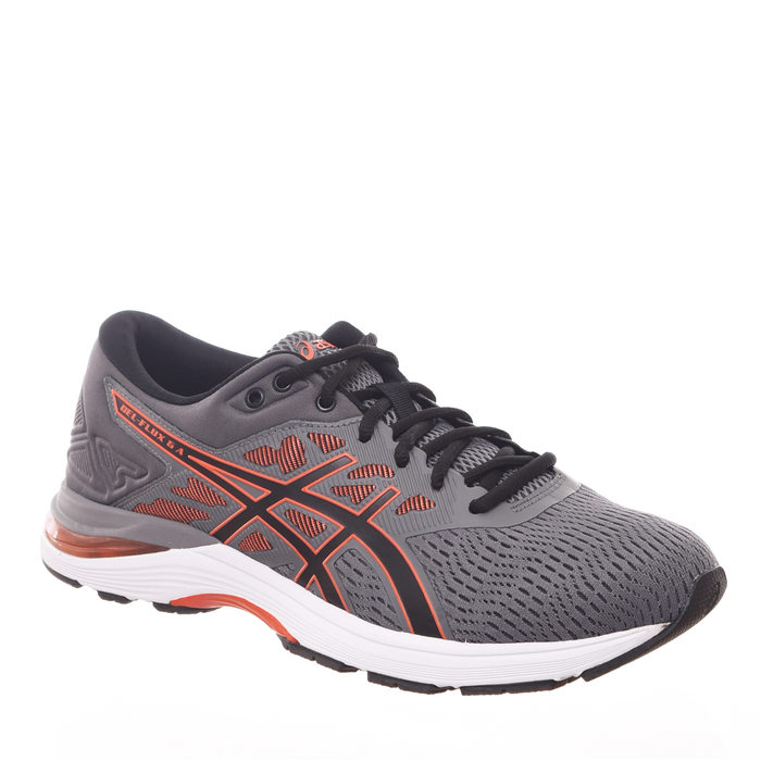 Tênis ASICS Gel Flux 5 A Mesh Grafite e Laranja