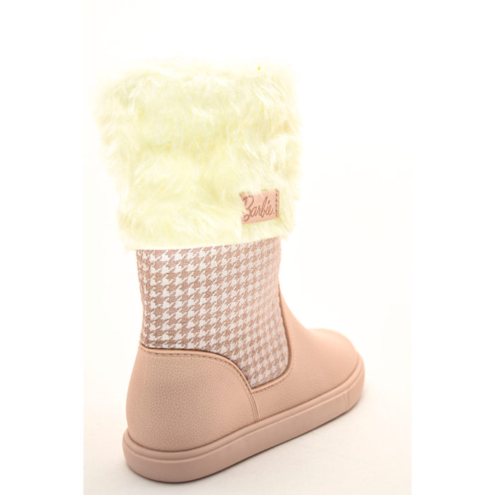 Bota Grendene Barbie Trends Com Pelo Rosa