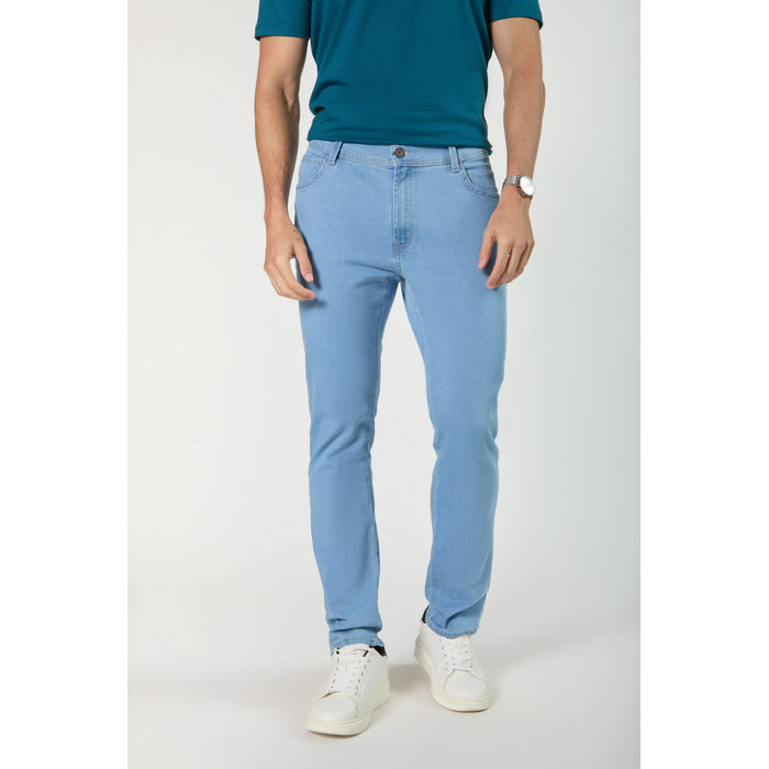 Calça Dlz Slim APVE Aplicação Bordado Logo com Bolso Azul Claro