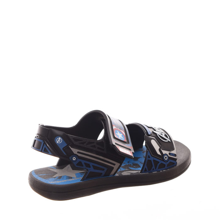 Sandália Papete Grendene Avengeres Duelo com Disco a Gol Preto e Azul