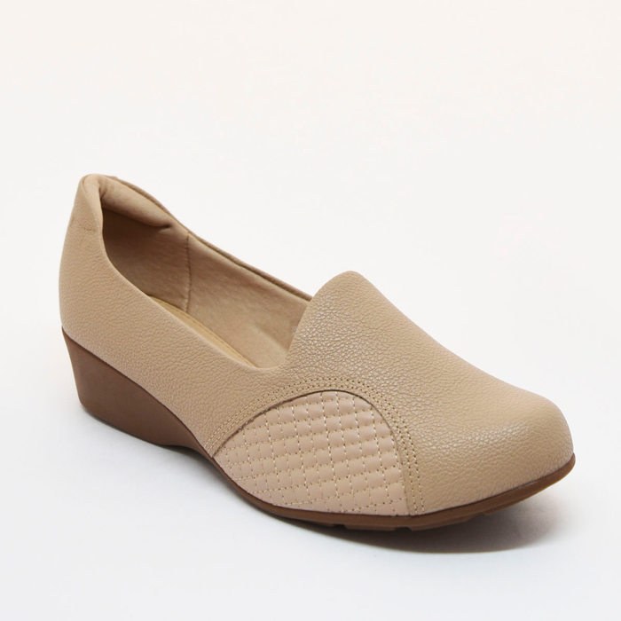 SAPATO SLIP-ON MODARE ULTRA CONFORTO COM PROTETOR JOANETE BEGE