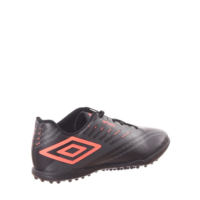 Chuteira Society Umbro Speed IV Preto e Coral