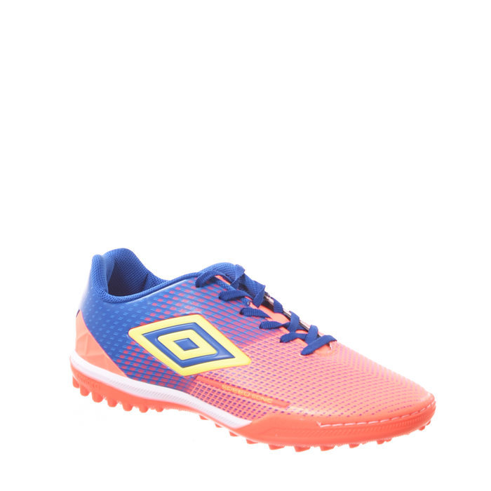 Chuteira Society Umbro Seep Sonic Azul e Coral