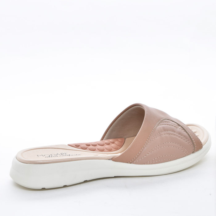 Rasteira Modare Ultra Conforto Cabedal com Recortes Corino Detalhe Costura Palmilha Bolhas Salto Bai
