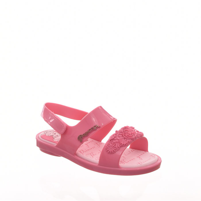 Sandália Grendene Princesas Castelo Real Baby Acompanha Maleta Castelinho Rosa