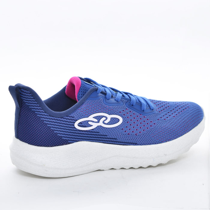 Tênis Olympikus Mega Mesh Trabalhado Detalhe Neon Tecnologia Evasense Azul e Rosa