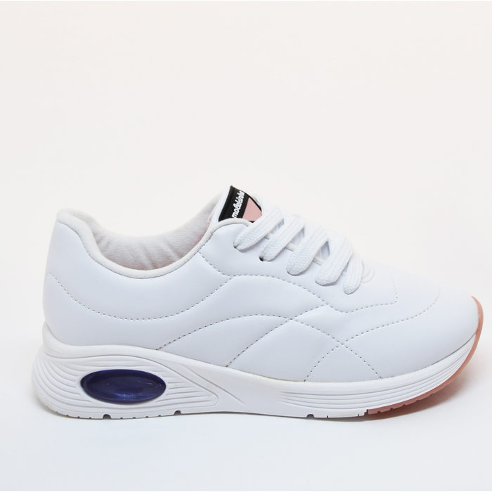 Tênis Molekinha com Gel Detalhe Costura Branco