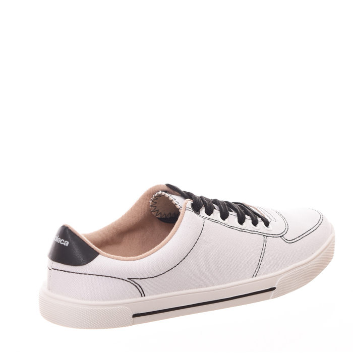 Tênis Moleca Lona Detalhe Costura Branco