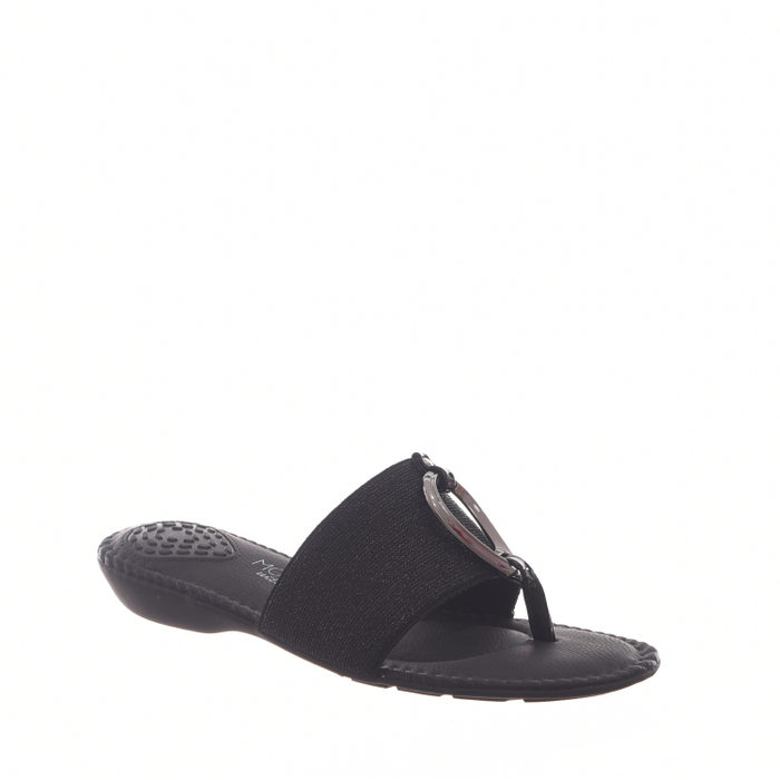 TAMANCO MODARE ULTRA CONFORTO COM AMORTECEDOR DETALHE ELÁSTICO E FIVELA PRETO