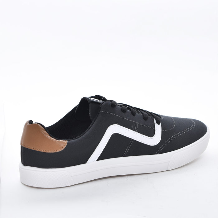 Tênis Molekinho Listra Lateral Detalhe Costura Preto