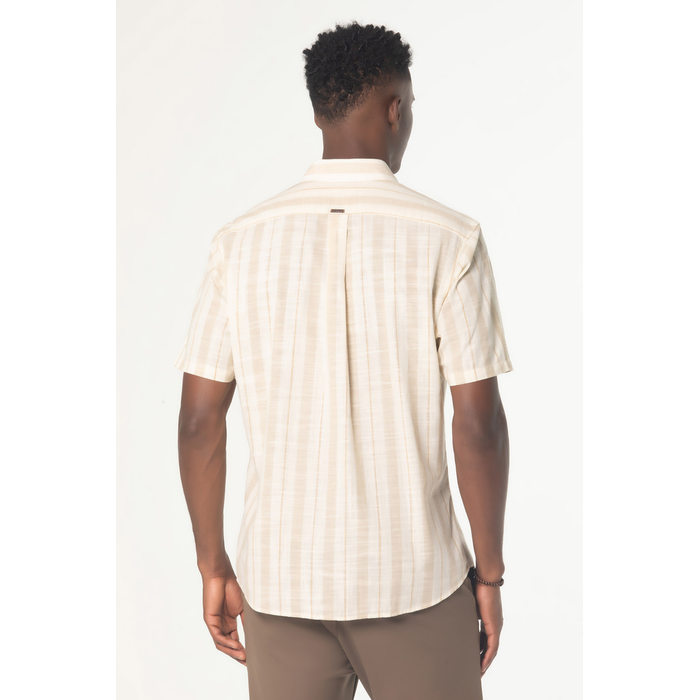 Camisa Dlz Comfort Algodão Gola Colarinho Manga Curta Estampa Xadrez Aplicação Bordado Logo Fechamen