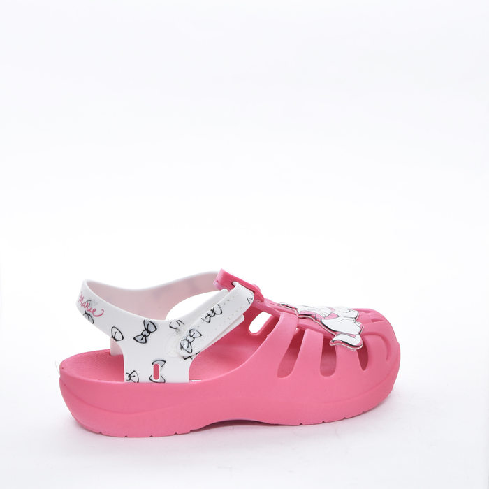 Sandália Crocker Grendene Disney Magic Aplicação Marie Fechamento Velcro Rosa