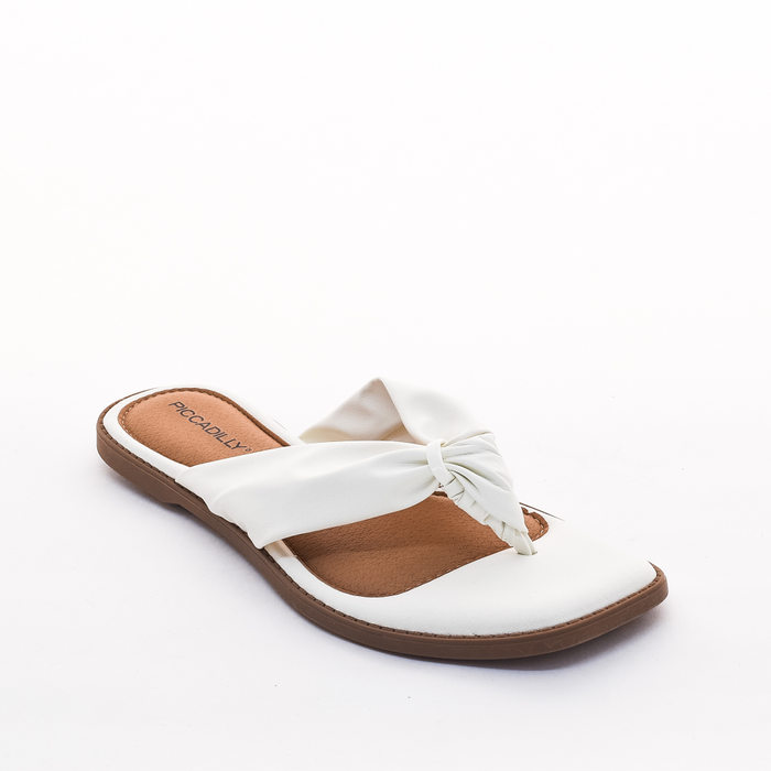 Rasteira Piccadilly com Nó Off White