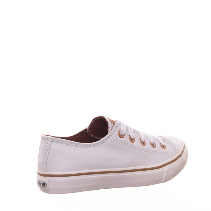 TÊNIS CAPRICHO DETALHE ROSÊ LISO BRANCO