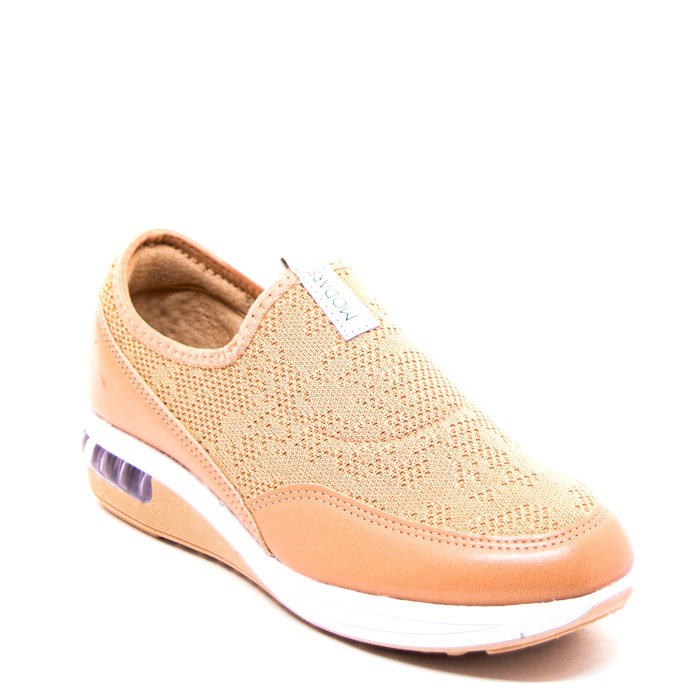 TÊNIS SLIP-ON MODARE ULTRA CONFORTO MESH COM AMORTECEDOR EM GEL BEGE