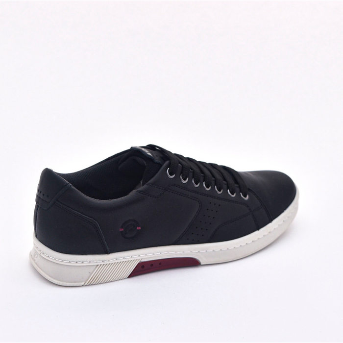 Sapatênis Pegada Detalhe Microperfuro Aplicação Bordado Logo Preto