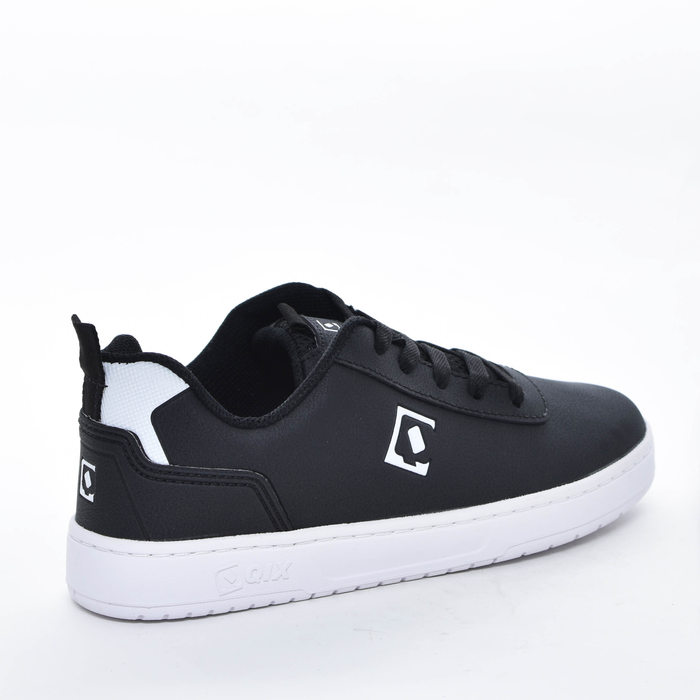 Tênis Qix Bird 3 Cabedal Napa Sintética Língua Nylon Aplicação Logo Posterior com Recortes Preto e B