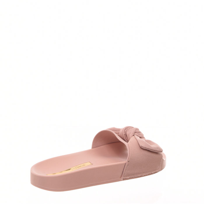 Chinelo Slide Moleca com Laço Rosê