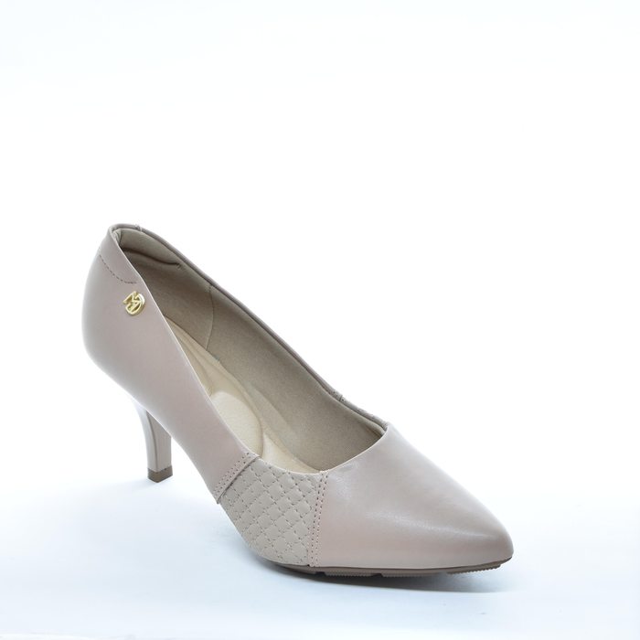 Sapato Scarpin Modare Ultraconforto Tecnologia Joanete Liso com Recortes Lateral Matelassê Bico e Sa
