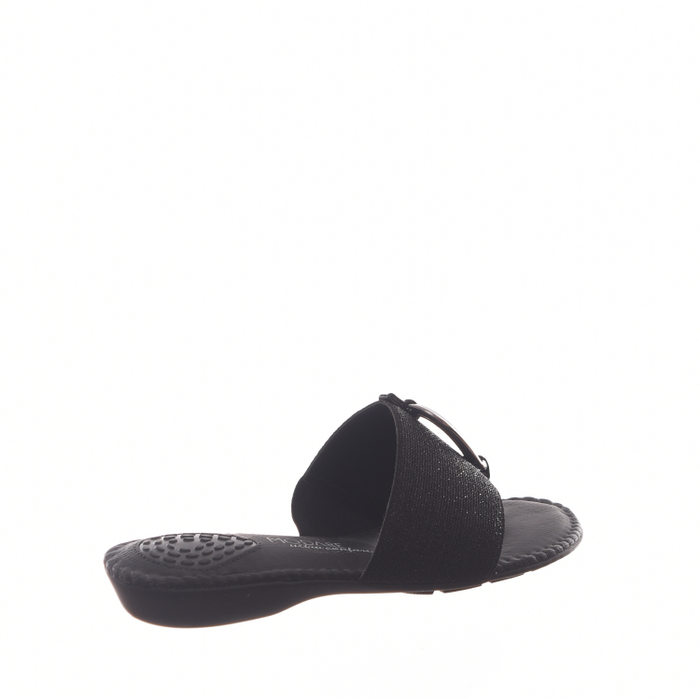 TAMANCO MODARE ULTRA CONFORTO COM AMORTECEDOR DETALHE ELÁSTICO E FIVELA PRETO