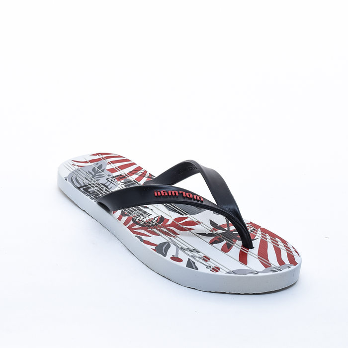 Chinelo Mormaii Tropical Grafics Branco e Preto