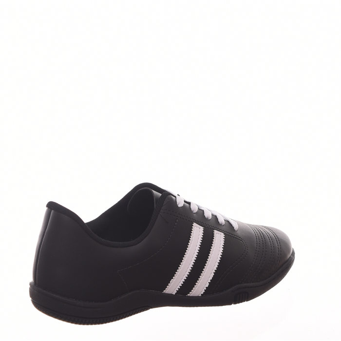 Chuteira Futsal Molekinho com Listra Lateral Preto e Branco