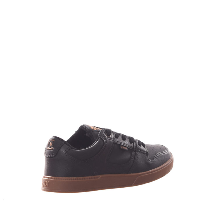 Tênis Skate Qix Slang Sola Bege Detalhe Costura Preto