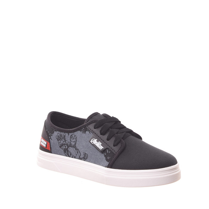 Tênis Grendene Avengers Steet Homem de Ferro Preto e Branco