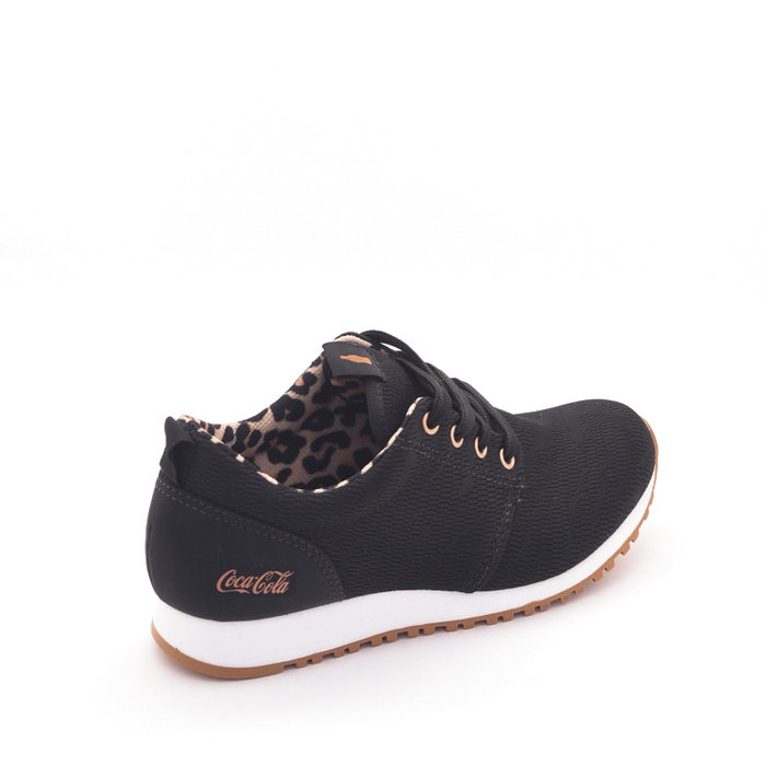 Tênis Jogger Coca Cola Mesh Forro Onça Tratorado Preto