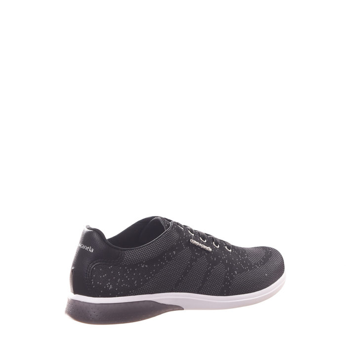 TÊNIS CRAVO & CANELA MESH APLICAÇÃO LOGO METAL PRETO MESCLA