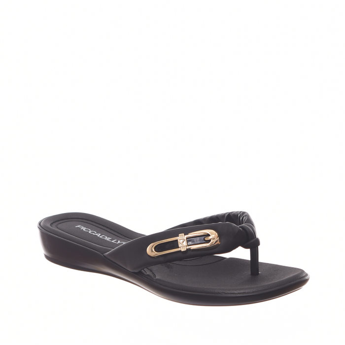 CHINELO PICCADILLY DETALHE FIVELA PRETO