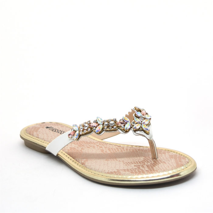 Rasteira Mississipi com Pedras Branca