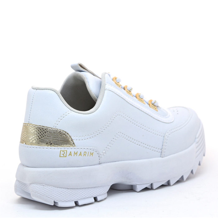 Tênis Chunky Ramarim Costura Solado Tratorado com Metal Branco