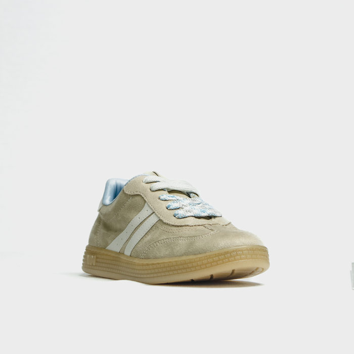 Tênis Via Marte Camurça Acompanha Dois Cadarço Bege