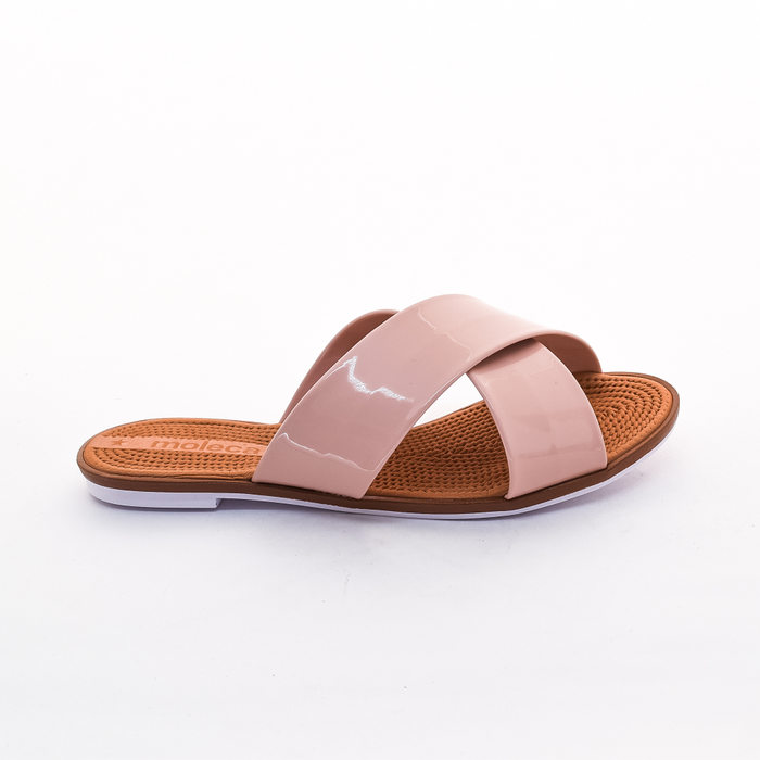 Rasteira Moleca Verniz Cabedal X Rosa