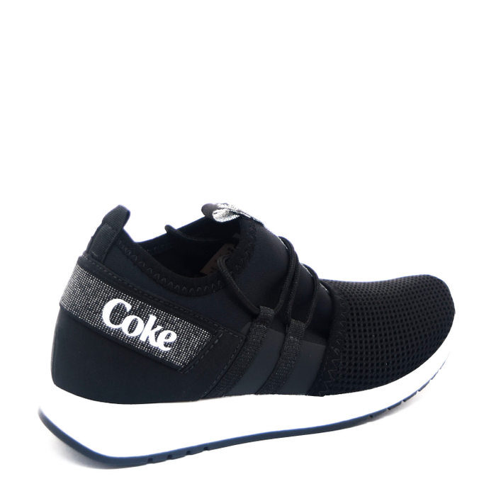 TÊNIS JOGGER COCA COLA ESPORTIVO DETALHE TELA ELÁSTICO PRETO