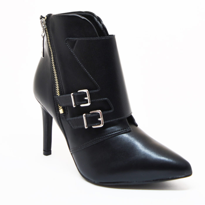 Bota Ankle Boot Vizzano Detalhe Fivela Salto Fino Preto