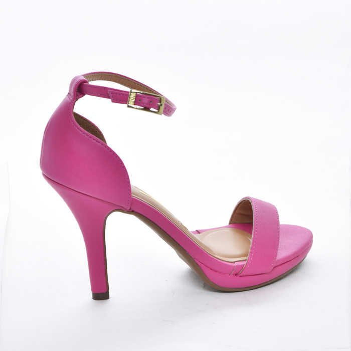 Sandália Vizzano Cabedal Tira Calcanhar Fechado Salto Fino Pink