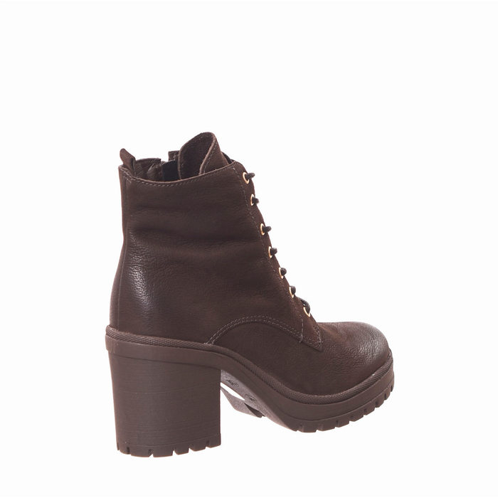 Bota Coturno Bottero Couro Nobuck Solado Tratorado Marrom