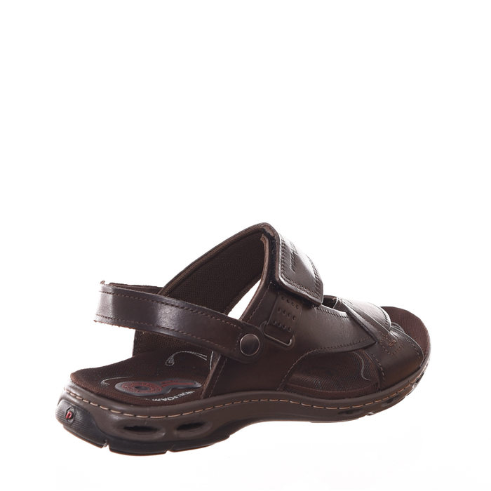 Sandália Pegada Vira Chinelo com Amortecedor Couro Marrom