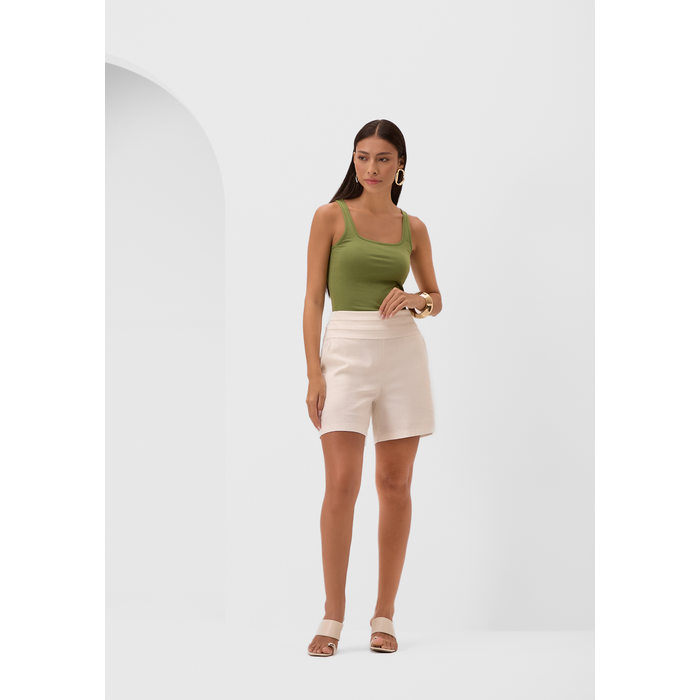 Blusa Regata Lunender Algodão Alça Fina Básica Verde