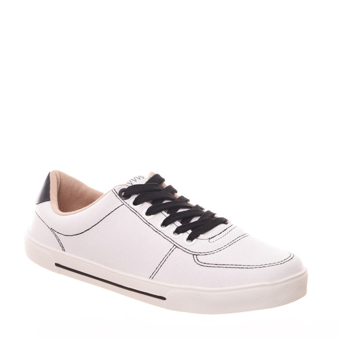 Tênis Moleca Lona Detalhe Costura Branco