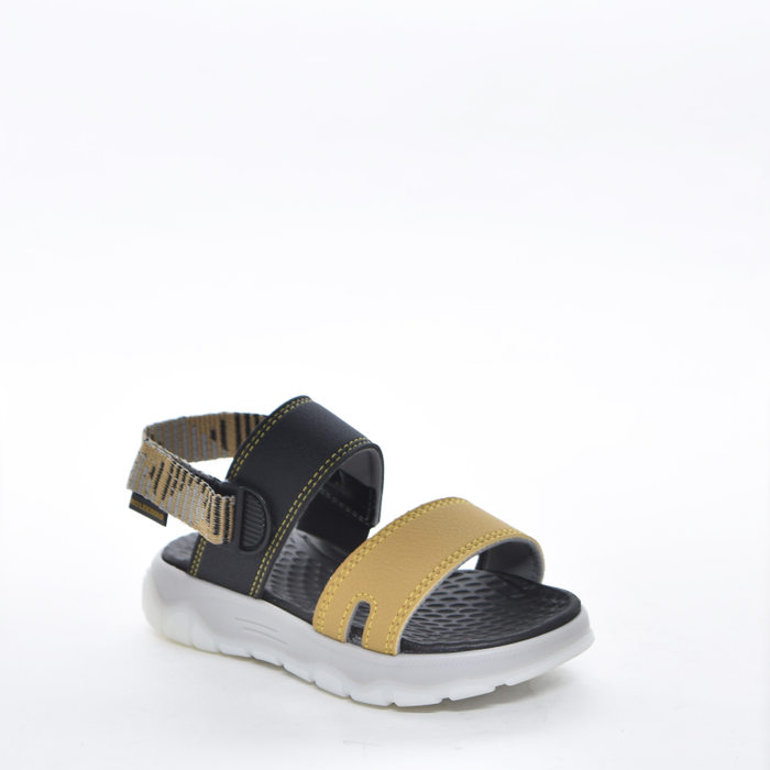 Sandália Papete Molekinho Cabedal Tira Larga Posterior Gorgurão Solado Emborrachado com Luz Fechamen