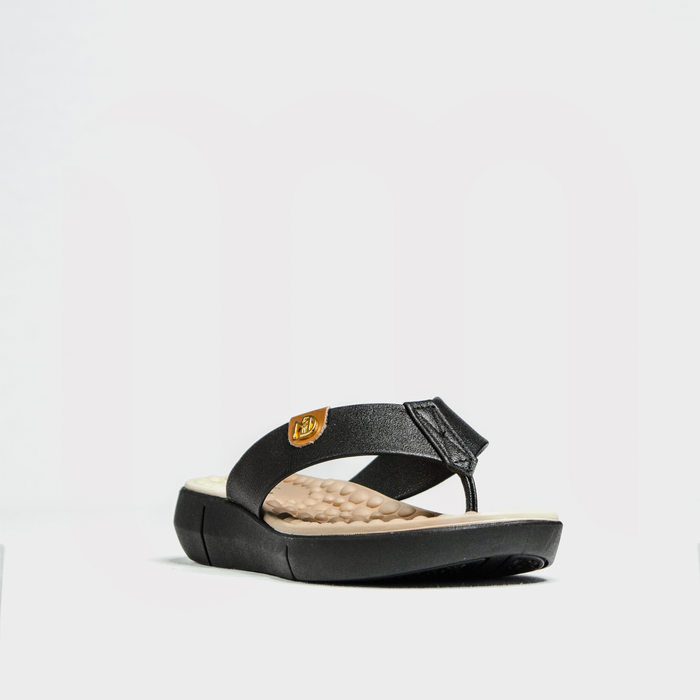 Tamanco Modare Ultra Conforto Palmilha Massageadora Cabedal Aplicação Metal Logo Salto Baixo Preto