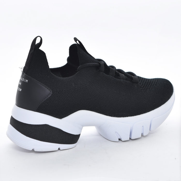 Tênis Slip-On Ramarim Chunky Mesh Estilo Meia com Cadarço Preto