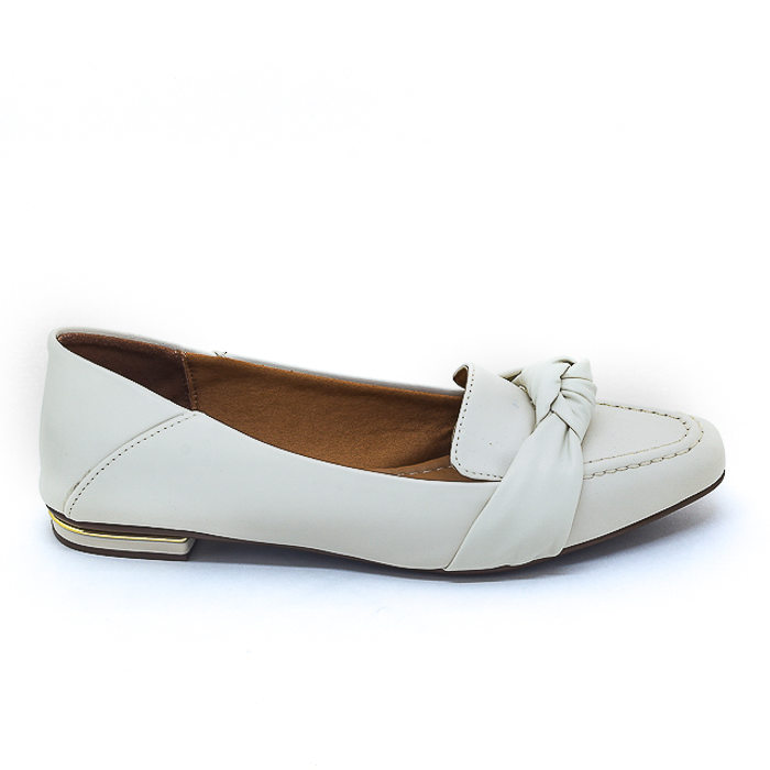 Sapato Mocassim Vizzano com Nó Off White