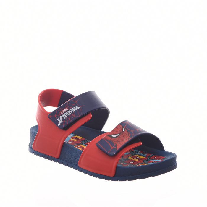 Sandália Papete Grendene Homem Aranha Acompanha Spider Jump Azul Marinho e Vermelho