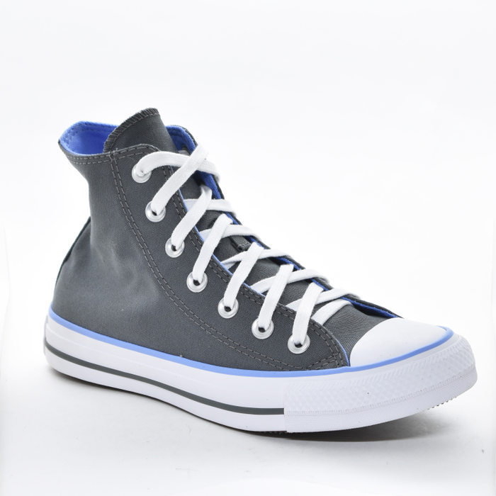 Tênis Abotinado Converse All Star Lona Cano Curto Cinza