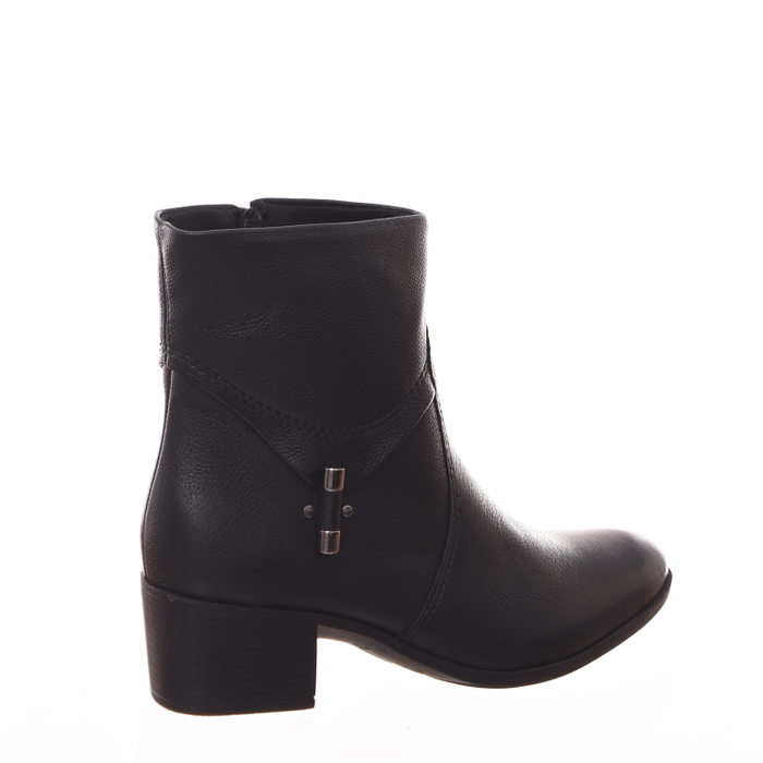 Bota Ankle Boot Bottero Detalhe Metal Couro Preta
