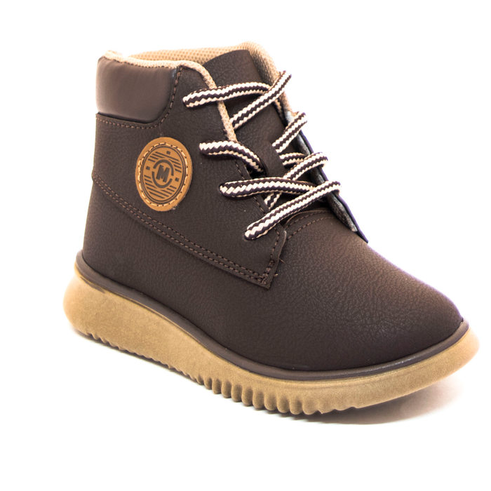 Bota Molekinho Ankle Boot Aplicação Logo Marrom